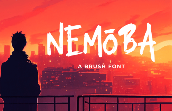 Nemoba: A Natural Dry Brush Font for Authentic Branding