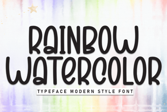 Rainbow Watercolor: A Sweet Handwritten Font for Creative Branding